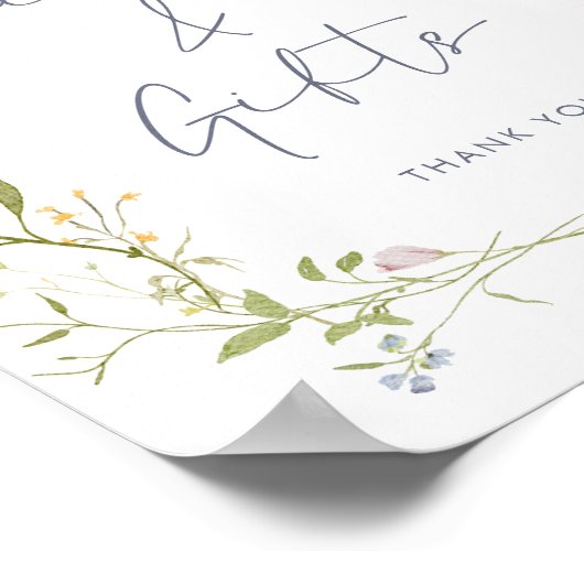 Pastel Wildflower Kaarten en geschenken Poster (Hoek)