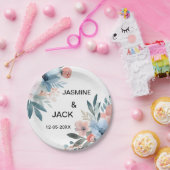 Pastel Wildflower Lijst Bruiloft Papieren Bordje (Feest)