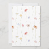 Pastel Wildflower Lijst Paasbrunch Uitnodiging (Achterkant)
