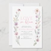 Pastel Wildflower Love in Bloom Bridal Shower Kaart (Voorkant)