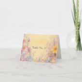 Pastel Wildflower Meadow Barn Trouwtafel nummer Bedankkaart (Voorkant)