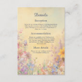 Pastel Wildflower Meadow Barn Wedding Informatiekaartje (Voorkant)