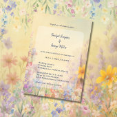 Pastel Wildflower Meadow Barn Wedding Kaart