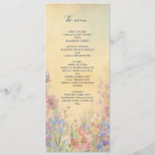 Pastel Wildflower Meadow Barn Wedding menu (Voorkant)