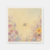 Pastel Wildflower Meadow Barn Wedding Servet (Voorkant)