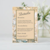 Pastel Wildflower Meadow Bruiloft Informatiekaartje (Staand voorkant)