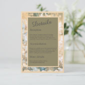 Pastel Wildflower Meadow Bruiloft Informatiekaartje (Staand voorkant)