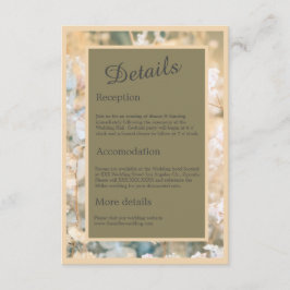 Pastel Wildflower Meadow Bruiloft Informatiekaartje