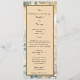 Pastel Wildflower Meadow bruiloft programma & menu