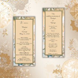 Pastel Wildflower Meadow bruiloft programma & menu