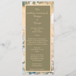 Pastel Wildflower Meadow bruiloft programma & menu