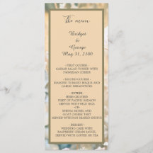 Pastel Wildflower Meadow bruiloft programma & menu