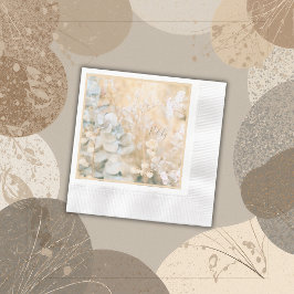 Pastel Wildflower Meadow Bruiloft Servet