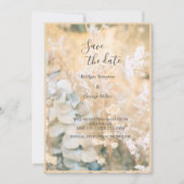 Pastel Wildflower Meadow Bruiloft veilig de datum Kaart (Voorkant)