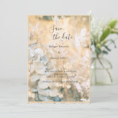 Pastel Wildflower Meadow Bruiloft veilig de datum Kaart (Staand voorkant)