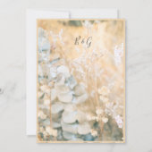 Pastel Wildflower Meadow Bruiloft veilig de datum Kaart (Achterkant)