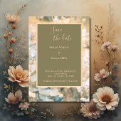 Pastel Wildflower Meadow Bruiloft veilig de datum Kaart