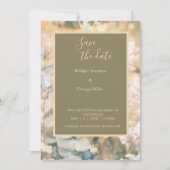 Pastel Wildflower Meadow Bruiloft veilig de datum Kaart (Voorkant)