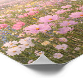 Pastel Wildflower Meadow Pastel Sunset Landscape Poster (Hoek)