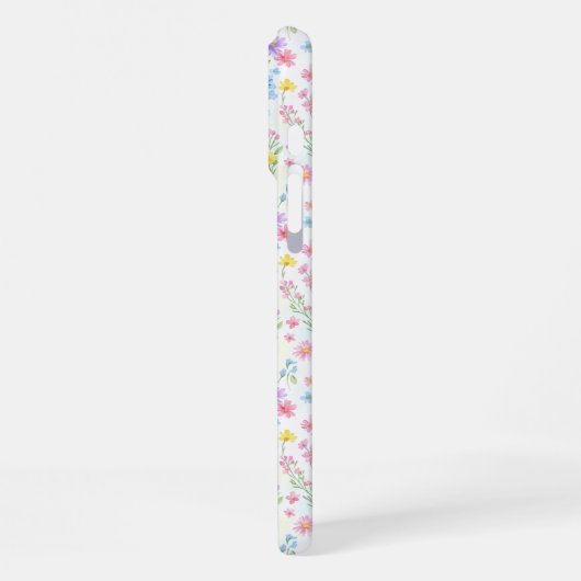 Pastel Wildflower Meadow Pattern iPhone Hoesje (Linkerkant)