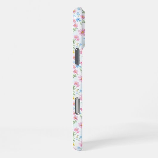 Pastel Wildflower Meadow Pattern iPhone Hoesje (Rechterkant)