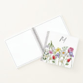 Pastel Wildflower Meadow Trendy Schets Custom Notitieboek (Binnen)