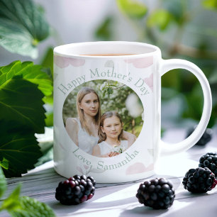 Pastel Wildflower Mok met aangepaste foto en tekst