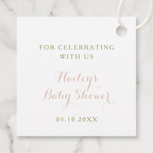 Pastel Wildflower Monogram Crest Bedankt Bedankjes Labels (Achterkant)