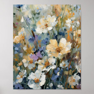 Pastel Wildflower olieverf Poster