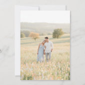 Pastel Wildflower Photo Wedding Invitation Kaart (Achterkant)