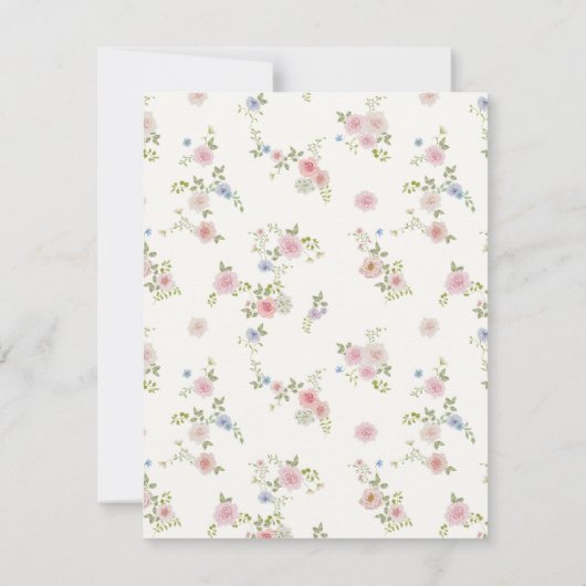 Pastel Wildflower QR Code RSVP Card (Achterkant)