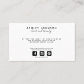 Pastel Wildflower Script-Visitekaartje Visitekaartje (Achterkant)