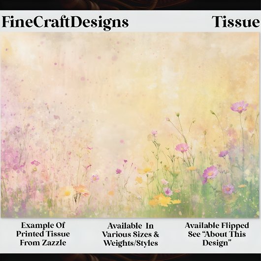 Pastel Wildflower Spring Meadow DZ5R Decoupage  Tissuepapier