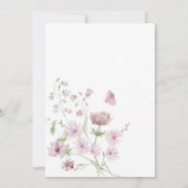 Pastel Wildflower Time for Tea Bridal Shower Party Kaart (Achterkant)