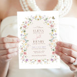 Pastel Wildflower Tuin Sprookjesachtige Bruiloft Kaart<br><div class="desc">Deze exclusieve huwelijksuitnodiging is een toegangspoort tot betovering, versierd met delicate pastel wilde bloemen die dansen in tinten van roze, blos, lavendel, geel en blauw. Het ontwerp vat de essentie van een grillig sprookje, en nodigt je uit om deel te nemen aan een feest dat even magisch is als het...</div>
