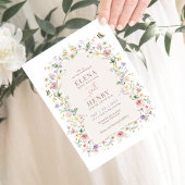 Pastel Wildflower Tuin Sprookjesachtige Bruiloft Kaart