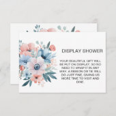 Pastel Wildflower Vrijgezellenfeest Display Douche Informatiekaartje (Voorkant / Achterkant)