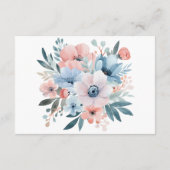 Pastel Wildflower Vrijgezellenfeest Display Douche Informatiekaartje (Achterkant)