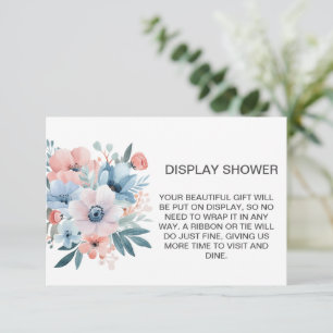 Pastel Wildflower Vrijgezellenfeest Display Douche Informatiekaartje