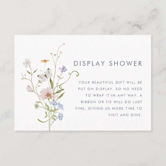Pastel Wildflower Vrijgezellenfeest Display Douche Informatiekaartje