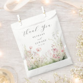 Pastel Wildflower Wedding Bedankzakje (Geknipt)