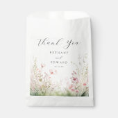 Pastel Wildflower Wedding Bedankzakje (Voorkant)