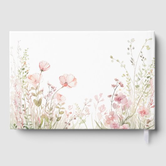 Pastel Wildflower Wedding Gastenboek (Achterkant)