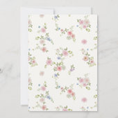 Pastel Wildflower Wedding Kaart (Achterkant)