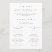 Pastel Wildflower Wedding Program Programmakaart (Achterkant)