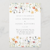 Pastel Wildflower Wedding Program Programmakaart (Voorkant)