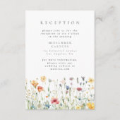 Pastel Wildflower Wedding Reception Enclosure Card Informatiekaartje (Voorkant)