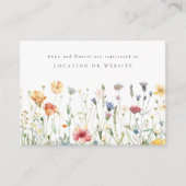 Pastel Wildflower Wedding Registry Enclosure Informatiekaartje (Voorkant)