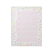 Pastel Wildflower Weekplanner Notitieblok Roze (Linkerzijde)
