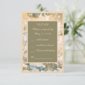 pastel wildflower weide bruiloft RSVP kaartje (Staand voorkant)